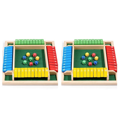 NumberLogic – Shut the Box Wooden Game – 2 SETS