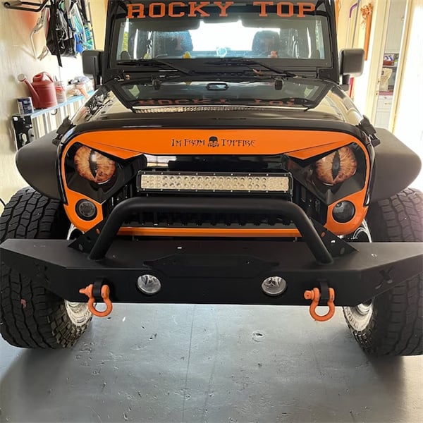 DriveCore – Monster Eye Headlight Decals – Orange / Buy 1 Pair