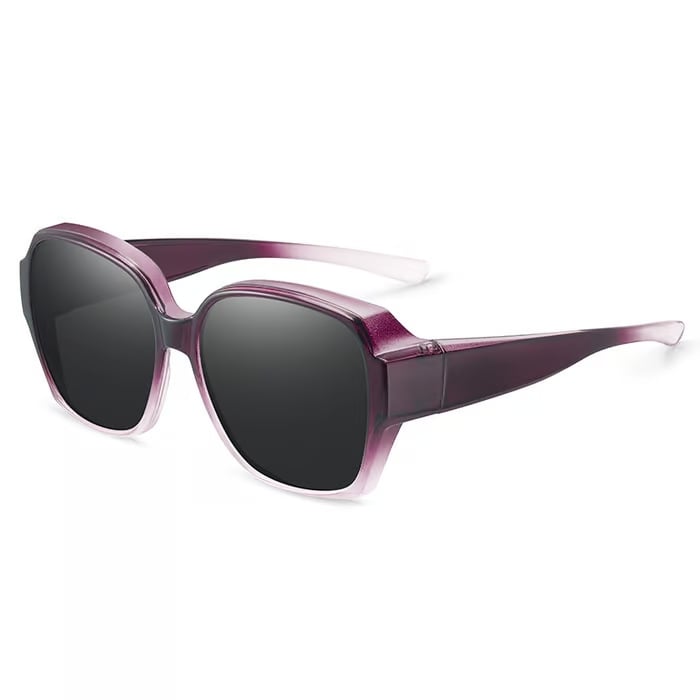 VisionGuard - UV400 Over-Glasses Polarized Sunglasses – Purple gradient