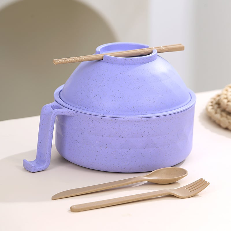 LunchNest – Durable Instant Noodle Bowl Set – Blue