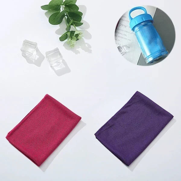 ChillWrap – Rapid Cooling Towel – Rose / Purple