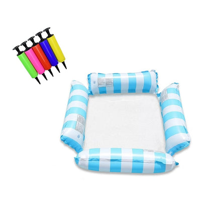 SunFloat Elite – Water Relax Hammock – straight stripes - light blue
