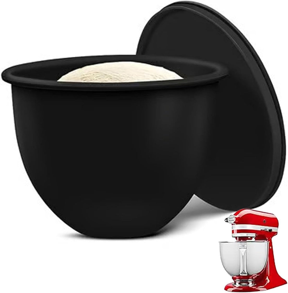 BowlShield – Food Grade Stand Mixer Silicone Liner – Blck / 9.09in*8.93in*7.35in
