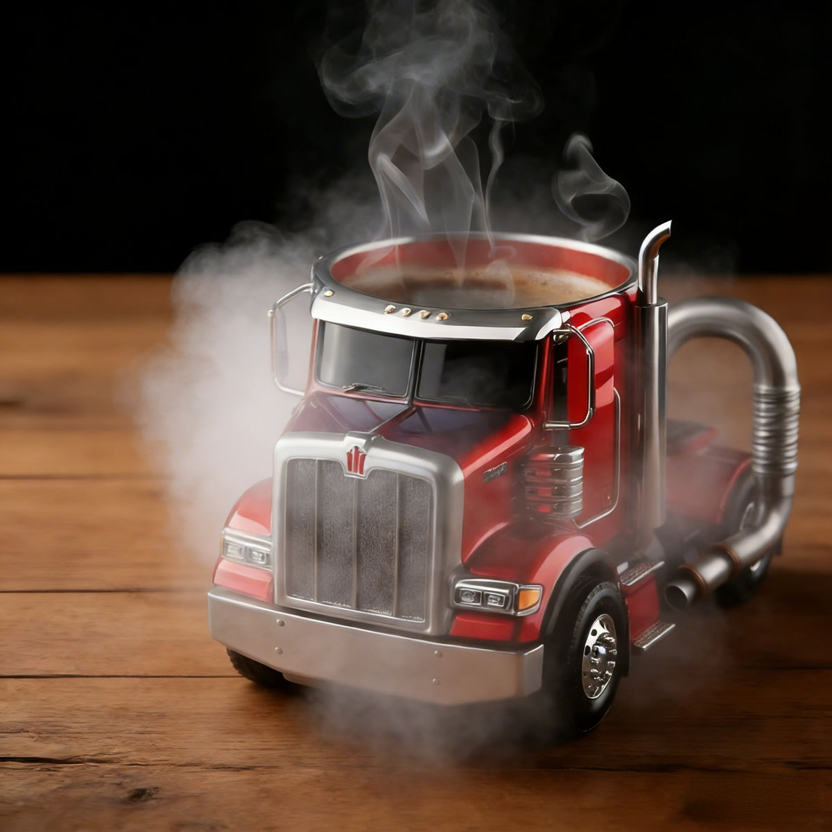 Durable Semi-Truck Shaped Coffee Mug – Red