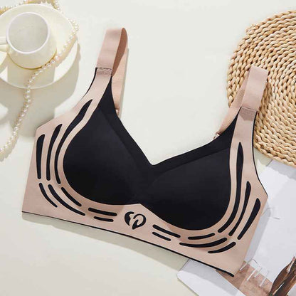 Comfortique – Premium Wireless Lift & Support Bra – Black / M