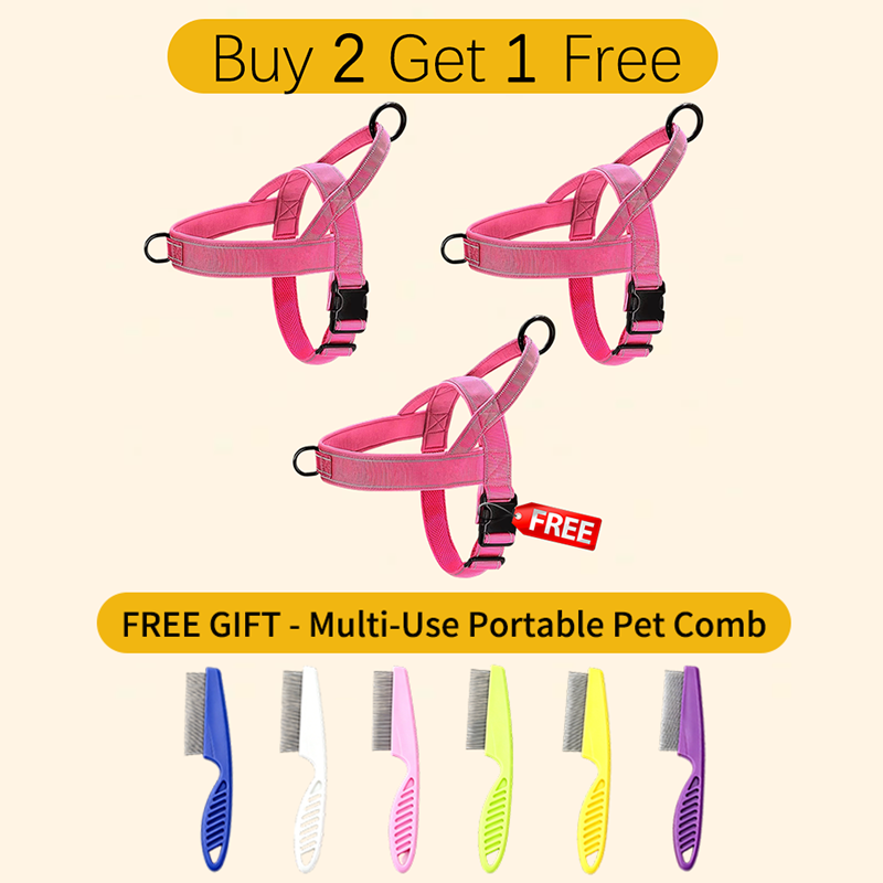 ForceGrip - Tactical Dog Harness with Control Handle – Pink / S / BUY  2 GET 1 FREE - 3PCS