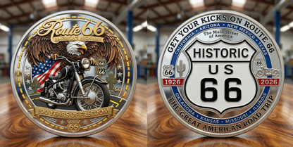 HeritageMint – Route 66-100 Years of Freedom Commemorative Medallion – B / 1 Coin