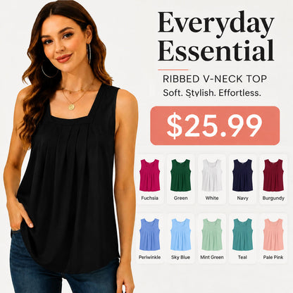 LunaFit – Lightweight Sleeveless Summer Tank Top – 10 packs for $25.99(includes 10 different flower colors as shown) / Large / US 14-16