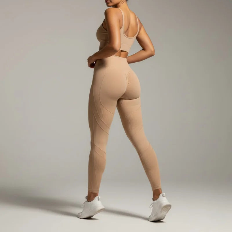 BoostBody™ | 3D Thermal Sculpt Leggings – Beige / S