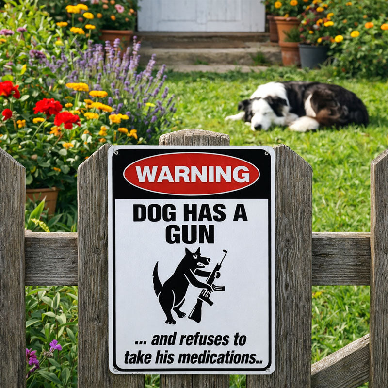 WittyGuard – Funny Dog Warning Sign – image 2