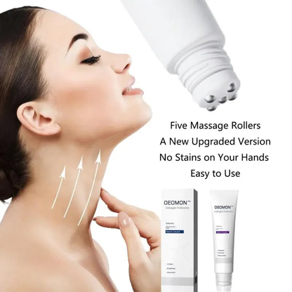 Reduces Wrinkles and Double Chin,Five Rollers for All Around Massage,Neck Firming Cream – image 2