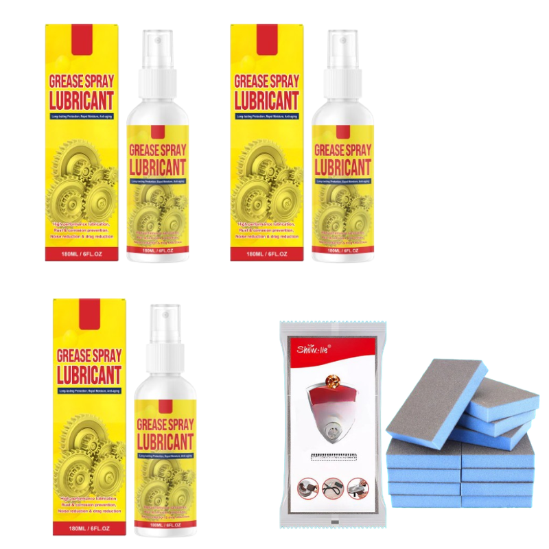RustFix Elite – Protection & Lubricant Spray – 180ml / Buy 2 get 1 free（3 PCS） / With Emery Sponge Scrubber