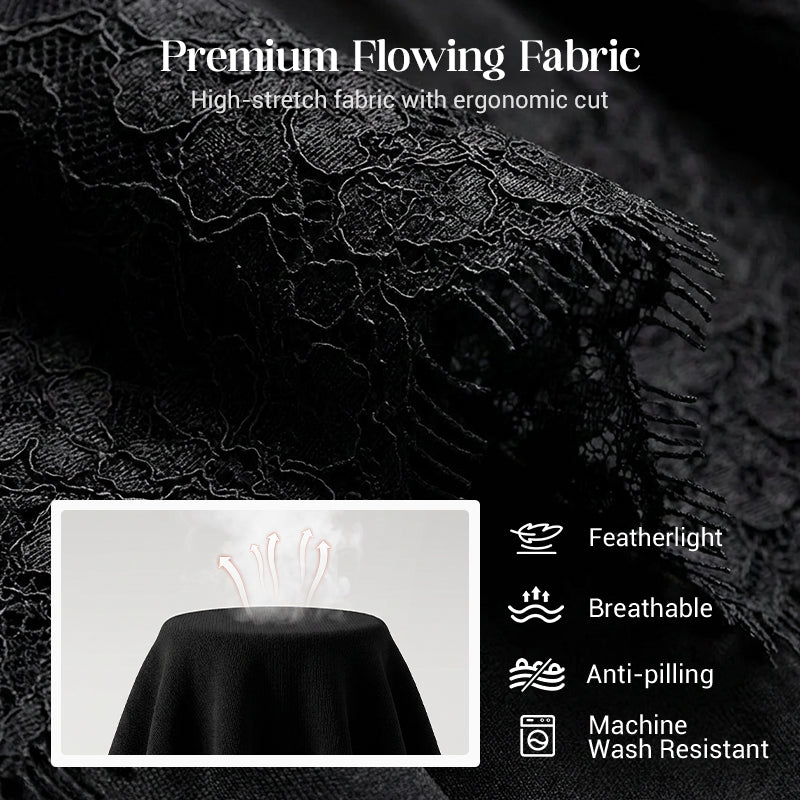 LunaLace - Chic Pleated Lace Trim Mini Skirt – image 3
