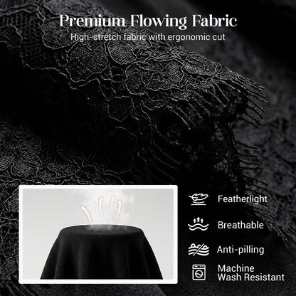 LunaLace - Chic Pleated Lace Trim Mini Skirt – image 3