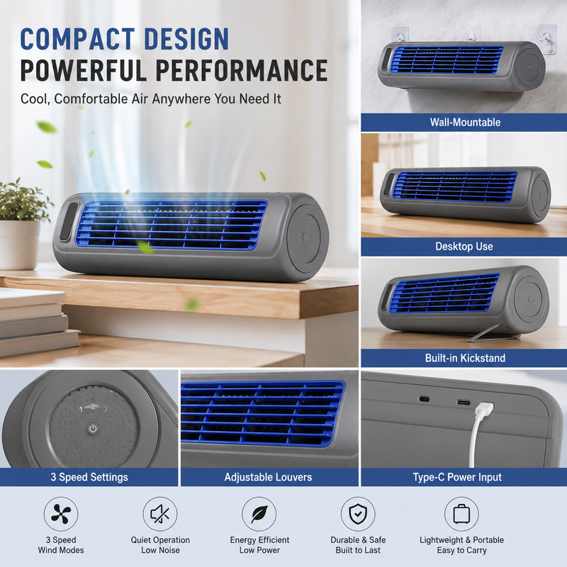BreezeDock – Rechargeable Personal Air Cooling Fan – image 3