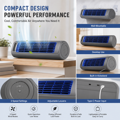 BreezeDock – Rechargeable Personal Air Cooling Fan – image 3