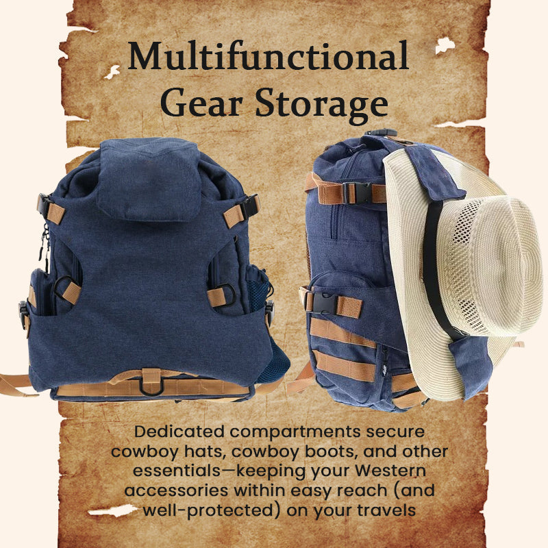 RodeoTrail – Rugged Cowboy Style Travel Backpack Bag – image 2