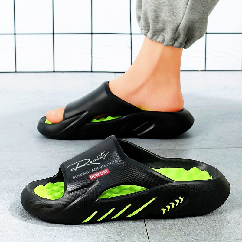 AirSole – Ultra Comfort Cloud Slides – Black & Green / 36-37 / BUY 1