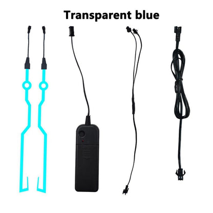 BeamFlex – Motorcycle Helmet Safety Light – Transparent Blue