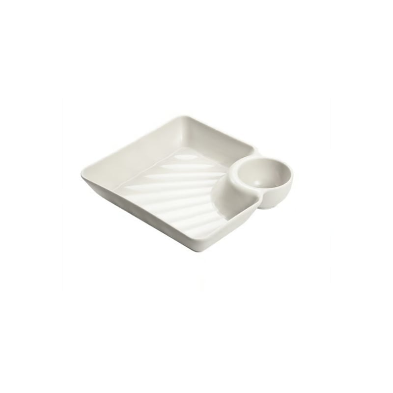 DipMate – Smart Sauce Separated Plate – White