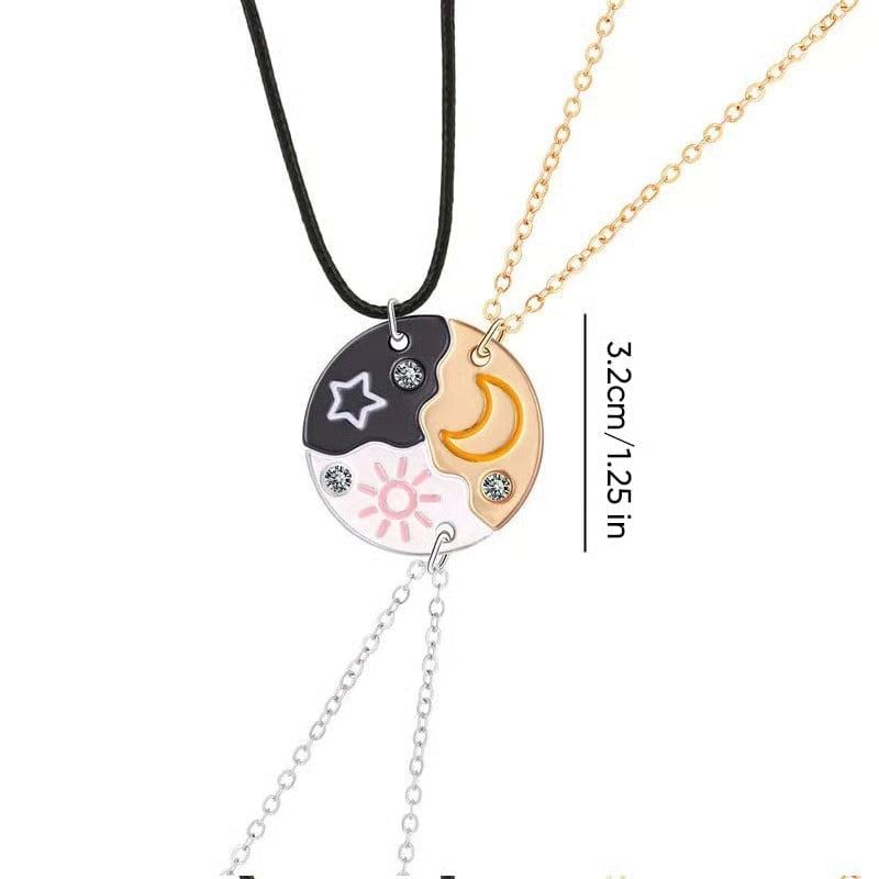 LunaLink – Symbolic Best Friends Necklace Collection – 1 set (3 pcs)