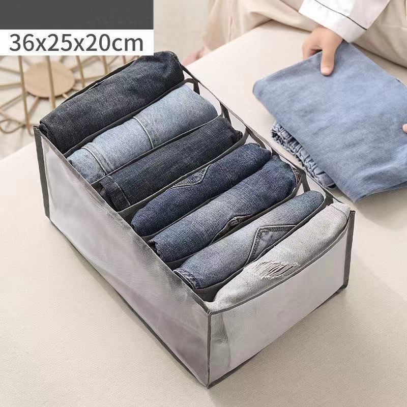 SpaceLayer – Wardrobe Organizer Multi Layer Space Saver – LARGE (14*9.8*7.9 IN):FOR SKIRT, JEANS, AND COAT / Grey