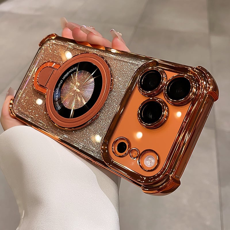 MagView Pro – Hands-Free Phone Case – Glitter / Orange / iPhone 17 Pro Max