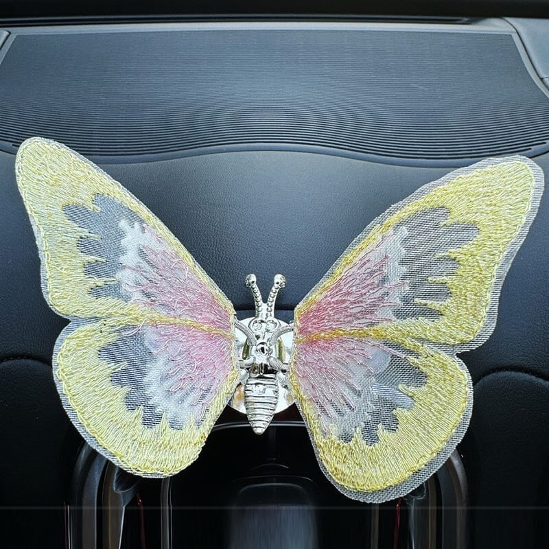 AromaFlutter – Butterfly Car Perfume Clip – Yellow