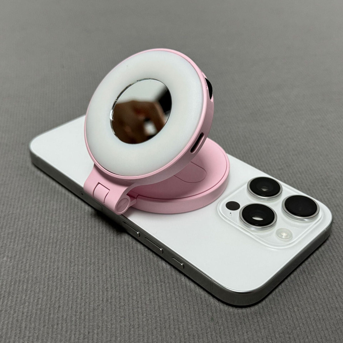 BrightAura – Selfie Light with Mirror – Pink