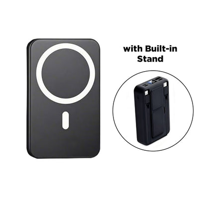 Portable Magnetic Power Bank – Black 5000mAh (Kickstand)
