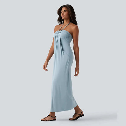HalterTie – Elegant Back Maxi Dress with Pockets – image 7