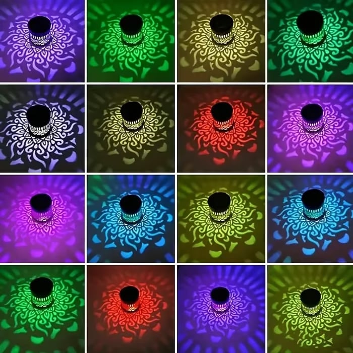 MandalaGlow - Solar Mandala Wall Light Outdoor Fence Projector Lamp – image 9