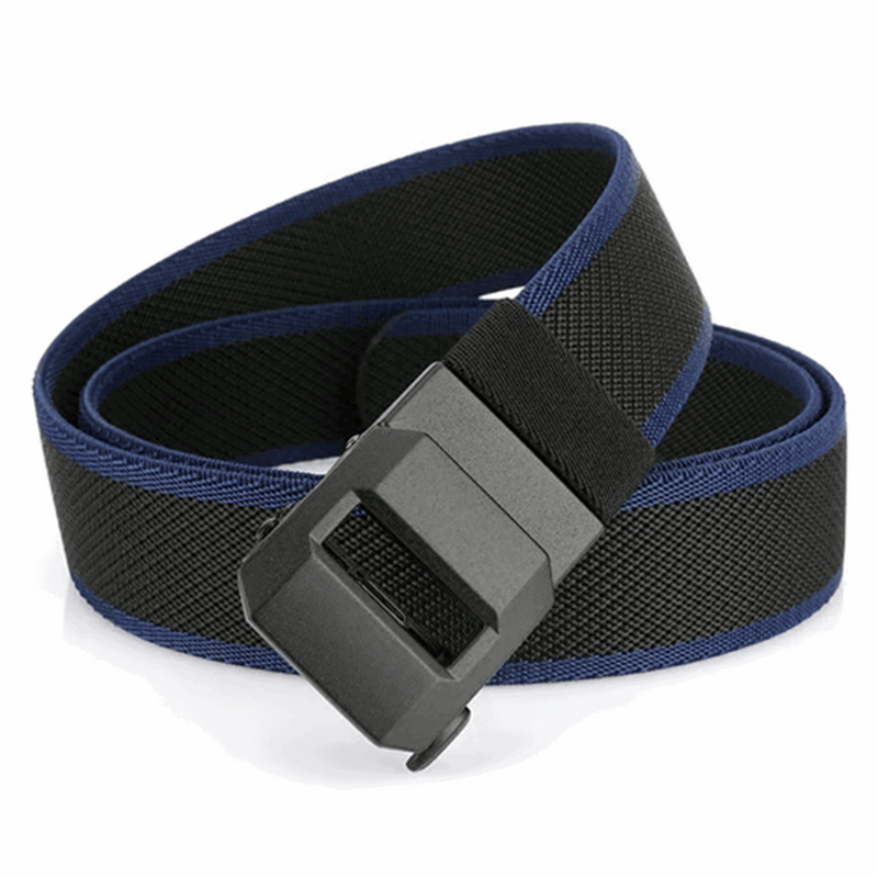 LockFit – Premium Tactical Precision Ratchet Belt – Black with blue / Default(120cm)