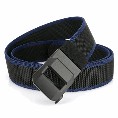 LockFit – Premium Tactical Precision Ratchet Belt – Black with blue / Default(120cm)