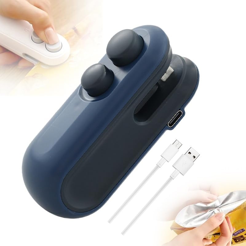 SnapSeal – Portable Bag Sealer with Cutter & Magnet – Blue / BUY 1