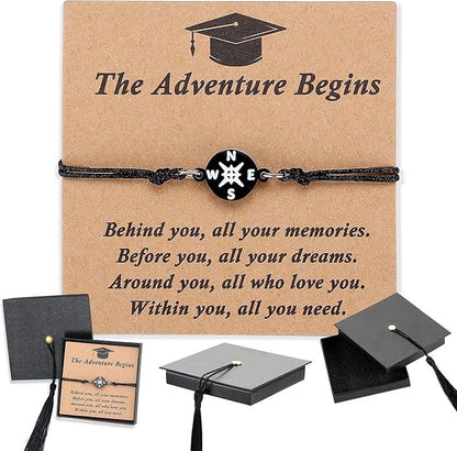 Pathway Promise – Compass Graduation Bracelet – Black