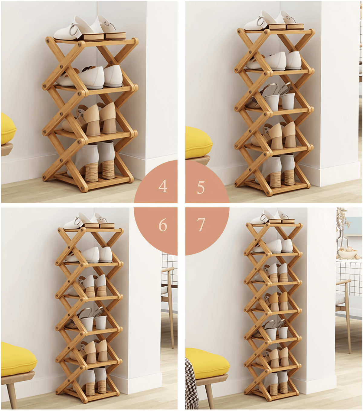 The 9-Tier No-Assembly Bamboo Rack ! – Nature / 3 Tier