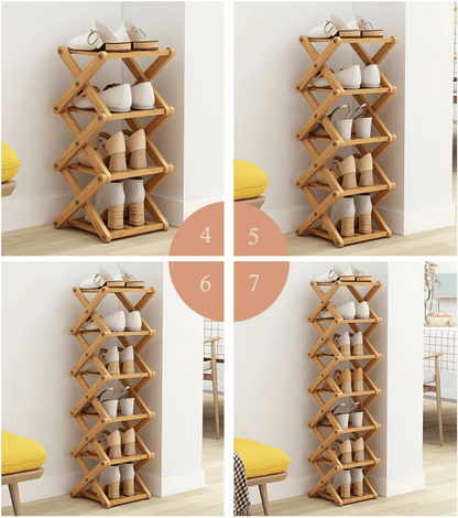 The 9-Tier No-Assembly Bamboo Rack ! – Nature / 3 Tier