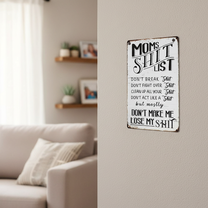 MamaRules – Rustic Funny Home Sign – image 5