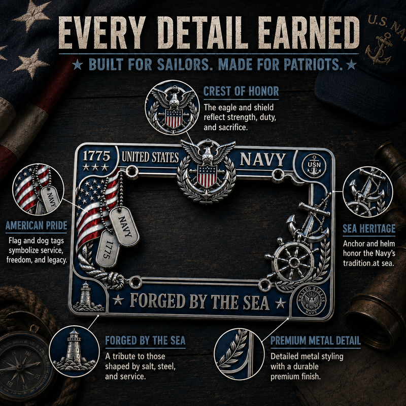 PatriotShield – U.S. Navy Heritage Sea Plate Frame – image 5