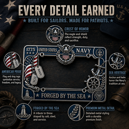 PatriotShield – U.S. Navy Heritage Sea Plate Frame – image 5