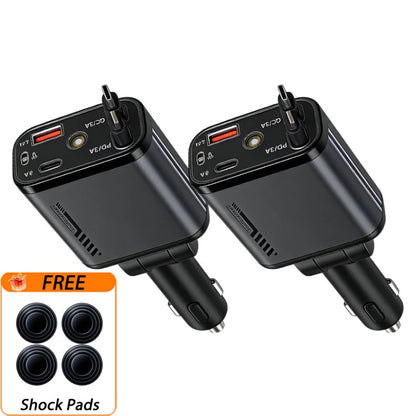 AuraNova – 5-in-1 Smart Charger & Aroma Diffuser – 3-in-1 Charger & Starlight Ceiling / Buy 1 / Free 4 Pcs Car Door Shock Absorbing Pads
