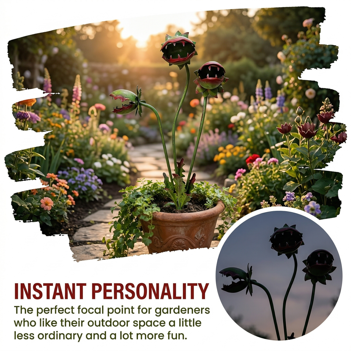 GardenWhim – Carnivorous Plant Metal Garden Stake – image 7