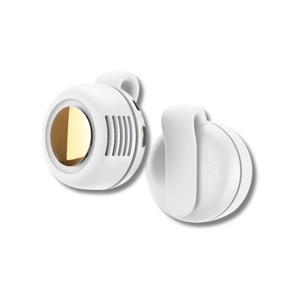 AirGrip – Hands-Free Cooling Clip Fan – White