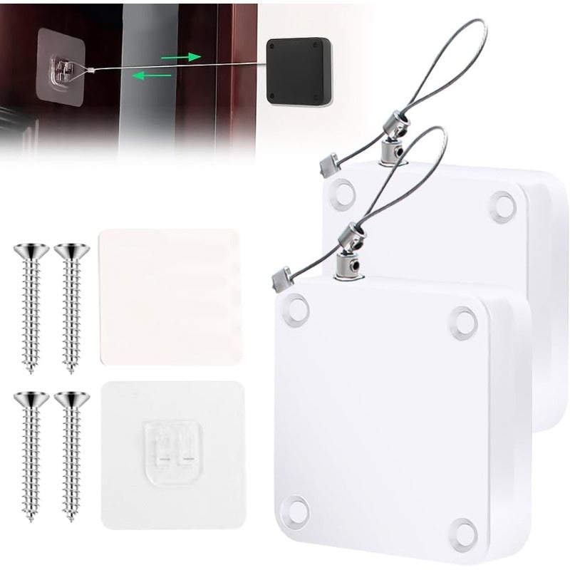SmoothShut - Automatic Door Closer – White / 2-Pack (Most Popular)