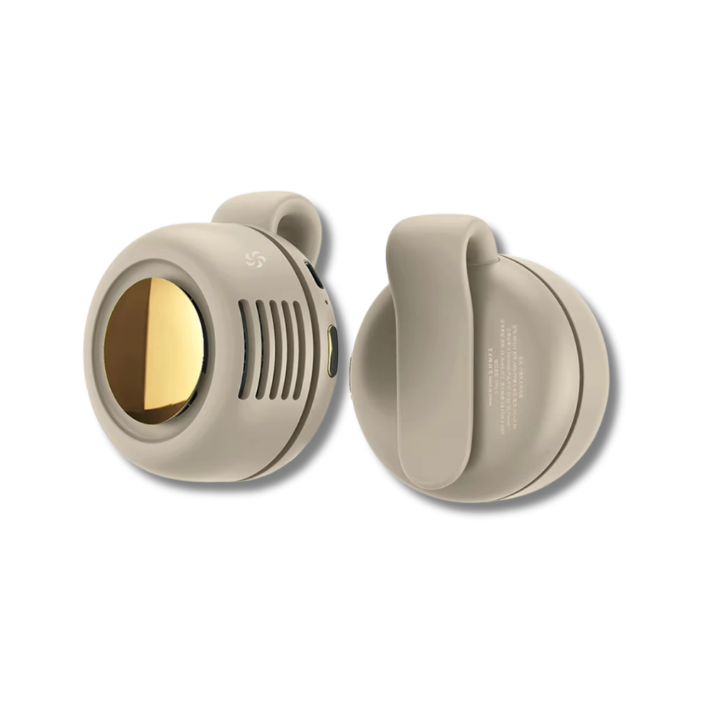 AirGrip – Hands-Free Cooling Clip Fan – Beige