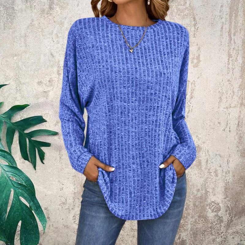 CozyEase – Casual Comfort Knit Sweater – Blue / S