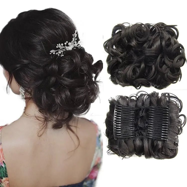 CurlNest – Messy Bun for Everyday Chic Looks – Brown Black