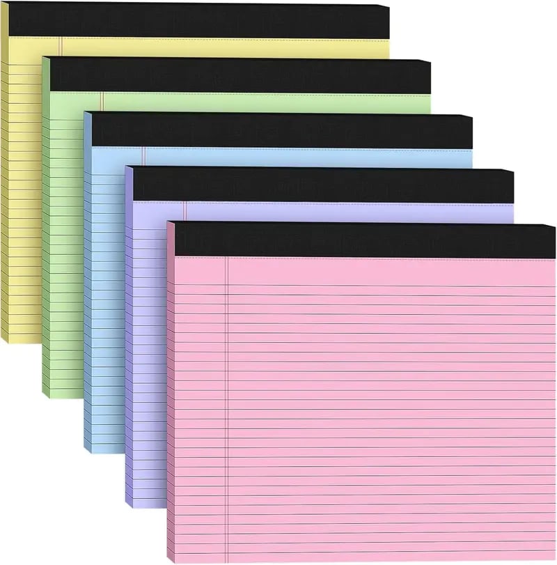 WriteEase – Double-Sided Legal Pad for Organized Notes – Red