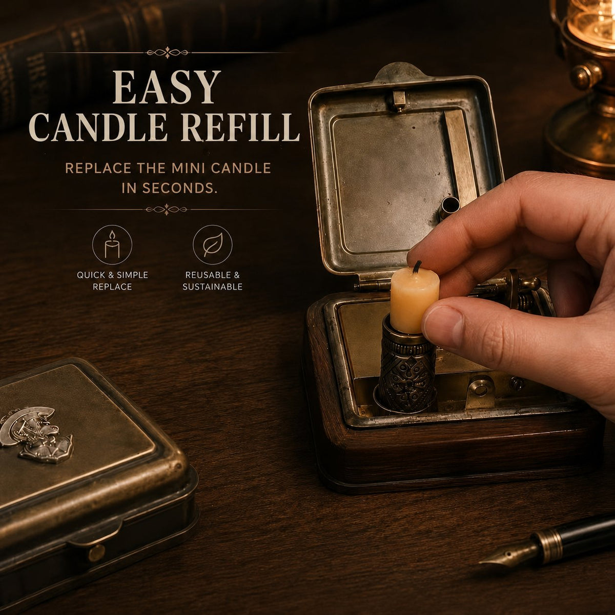 HeritageGlow – 19th Century Mechanical Candle Box – image 3